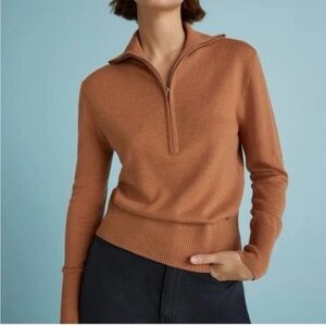 Everlane Half zip Wool and Yak hair sweater size small New with tag